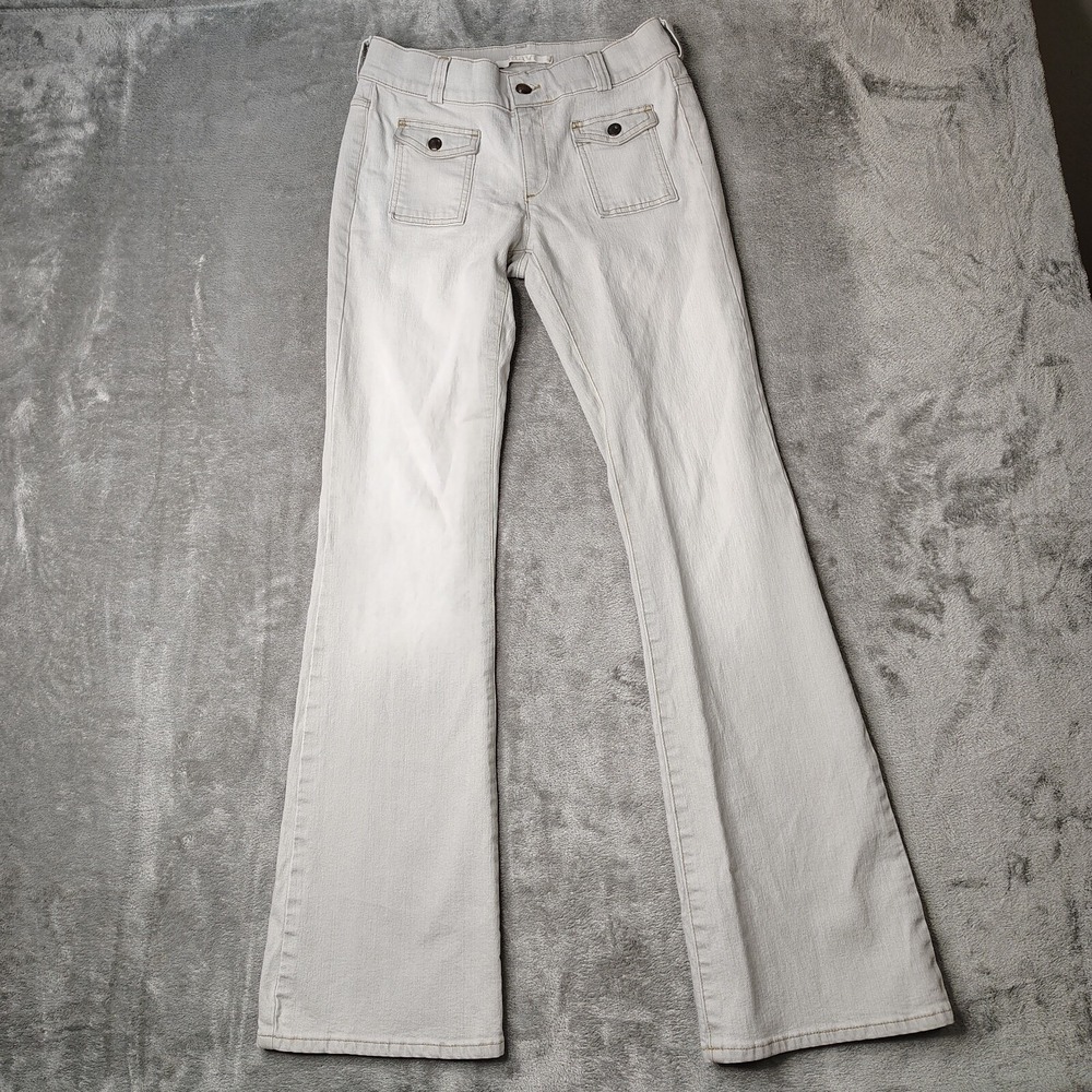 Mavi Therese Jeans Womens 30/32 Light Grey Flare Front Pocket Pants